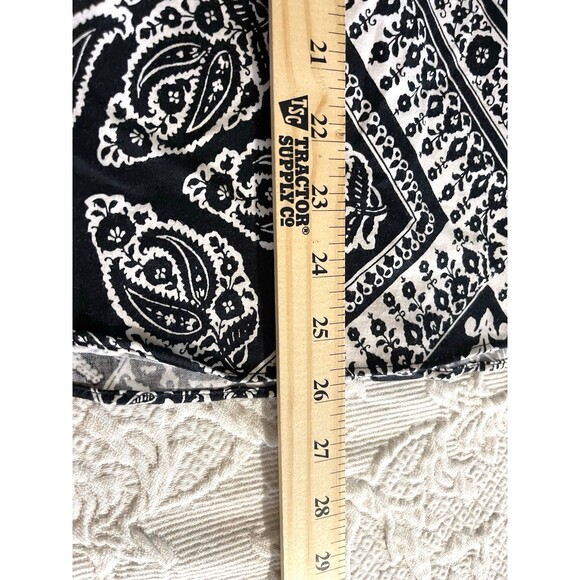 Chaps No Iron Paisley Flip Cuff Shirt LS Button 100% Cotton Ladies Size M - Picture 6 of 11